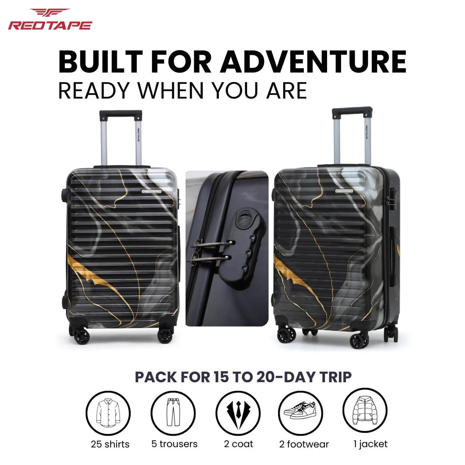 60L Hard Luggage Trolley Bag for Travel - Image 7