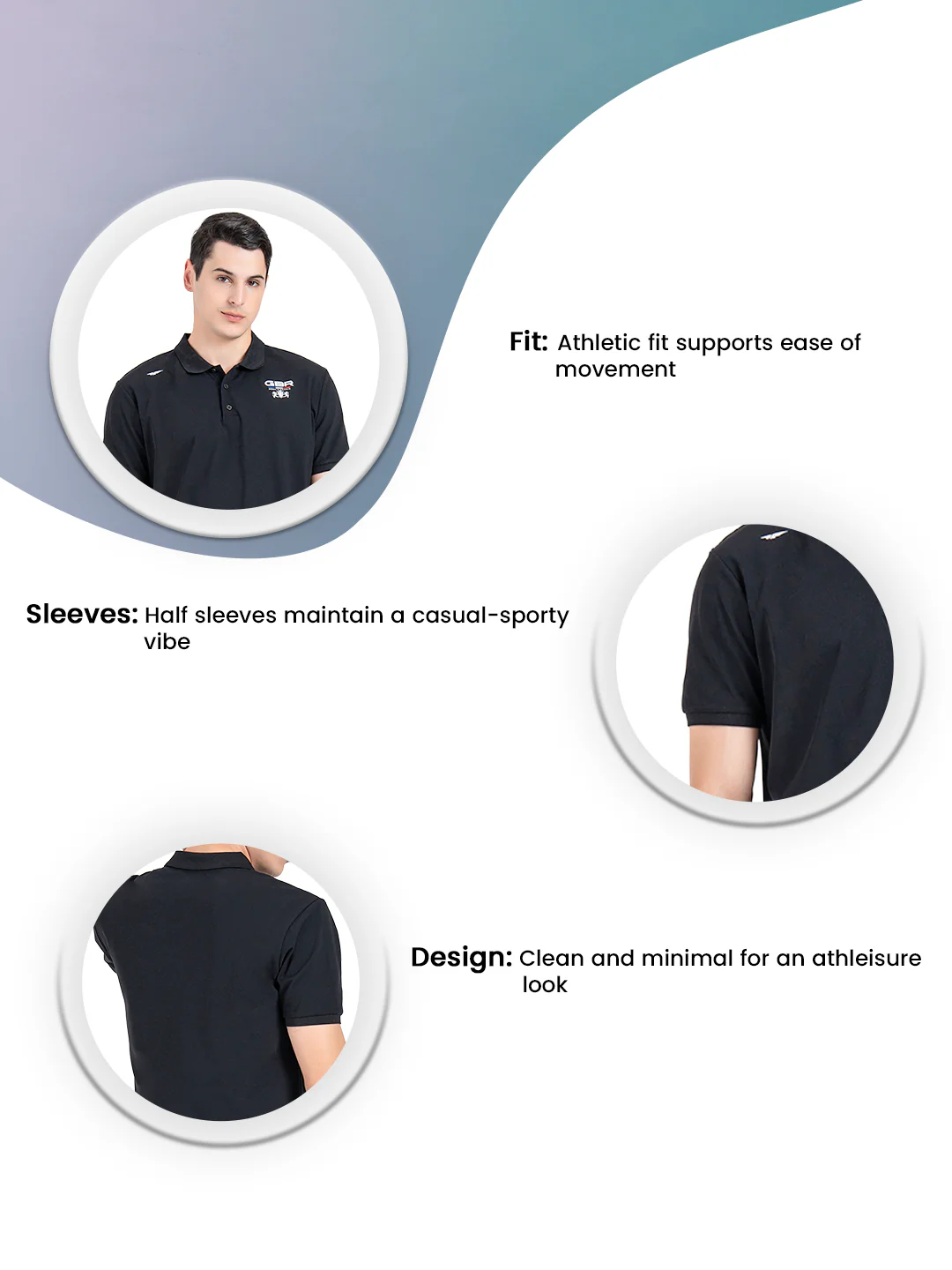 Athleisure Polo T-Shirt for Men - Image 3
