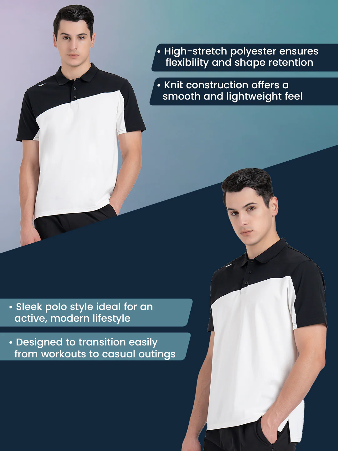 Athleisure Polo T-Shirt for Men - Image 2