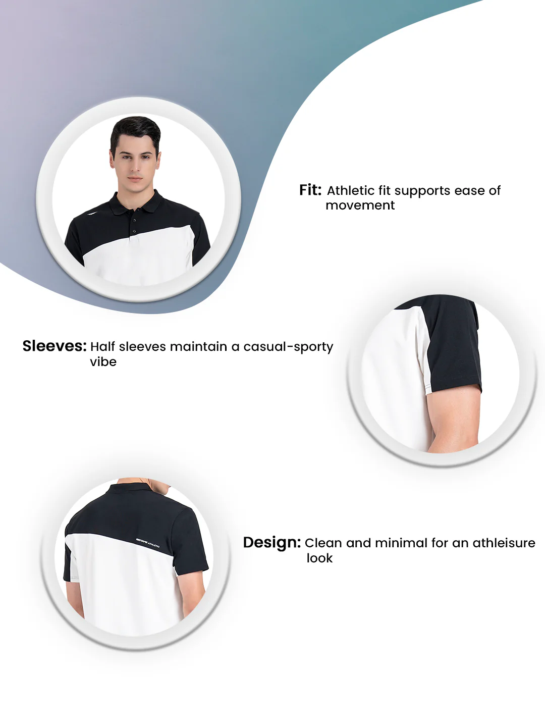 Athleisure Polo T-Shirt for Men - Image 3