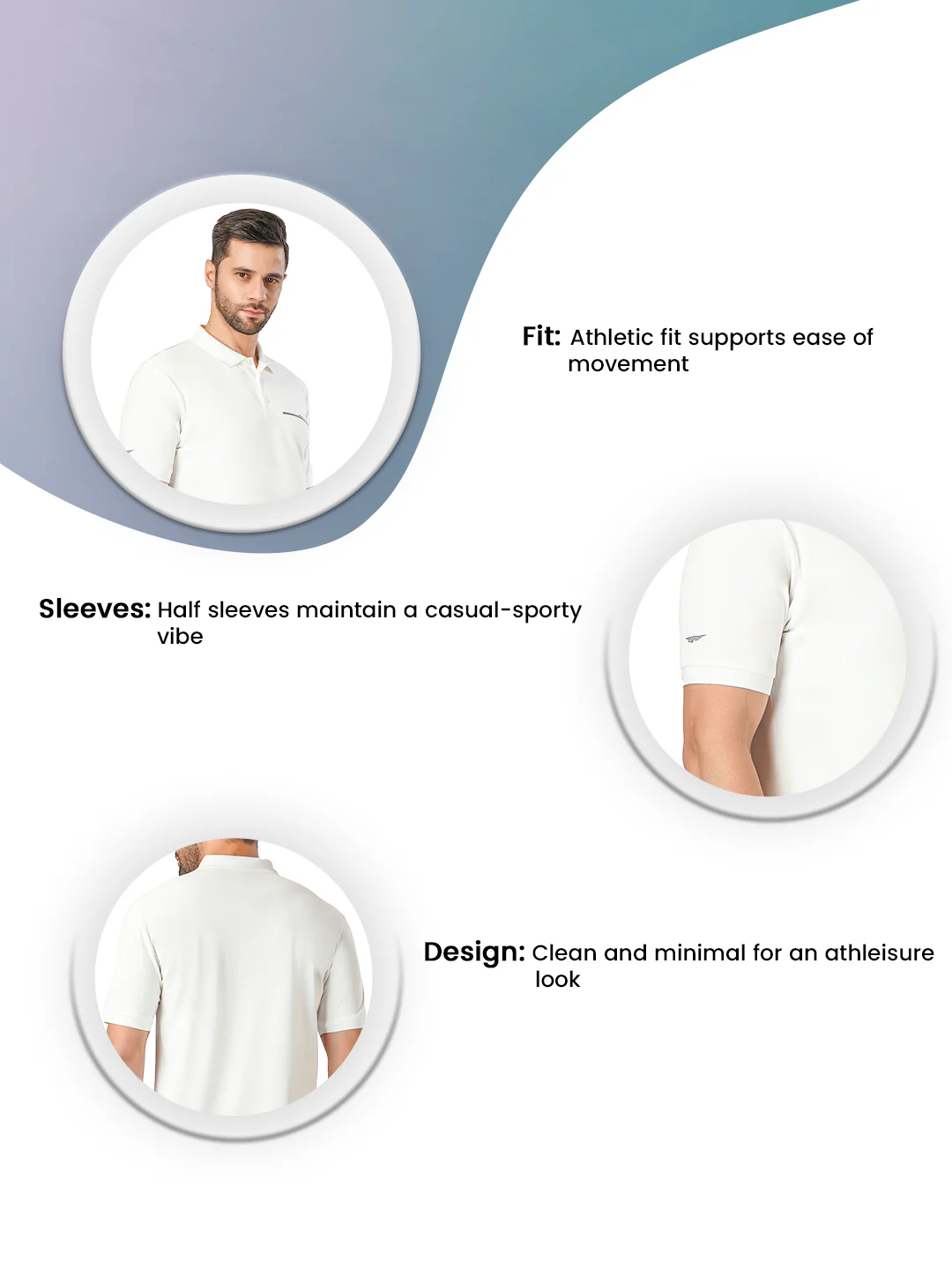 Athleisure Polo T-Shirt for Men - Image 3