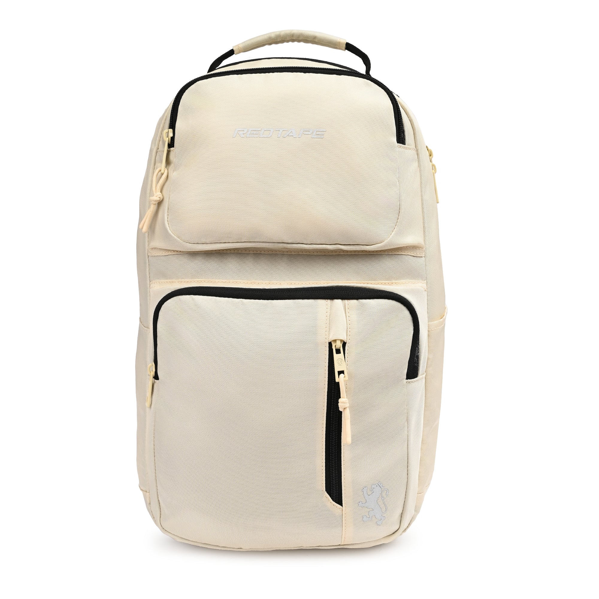 Beige Unisex 23L Polyester Laptop Backpack - Image 4