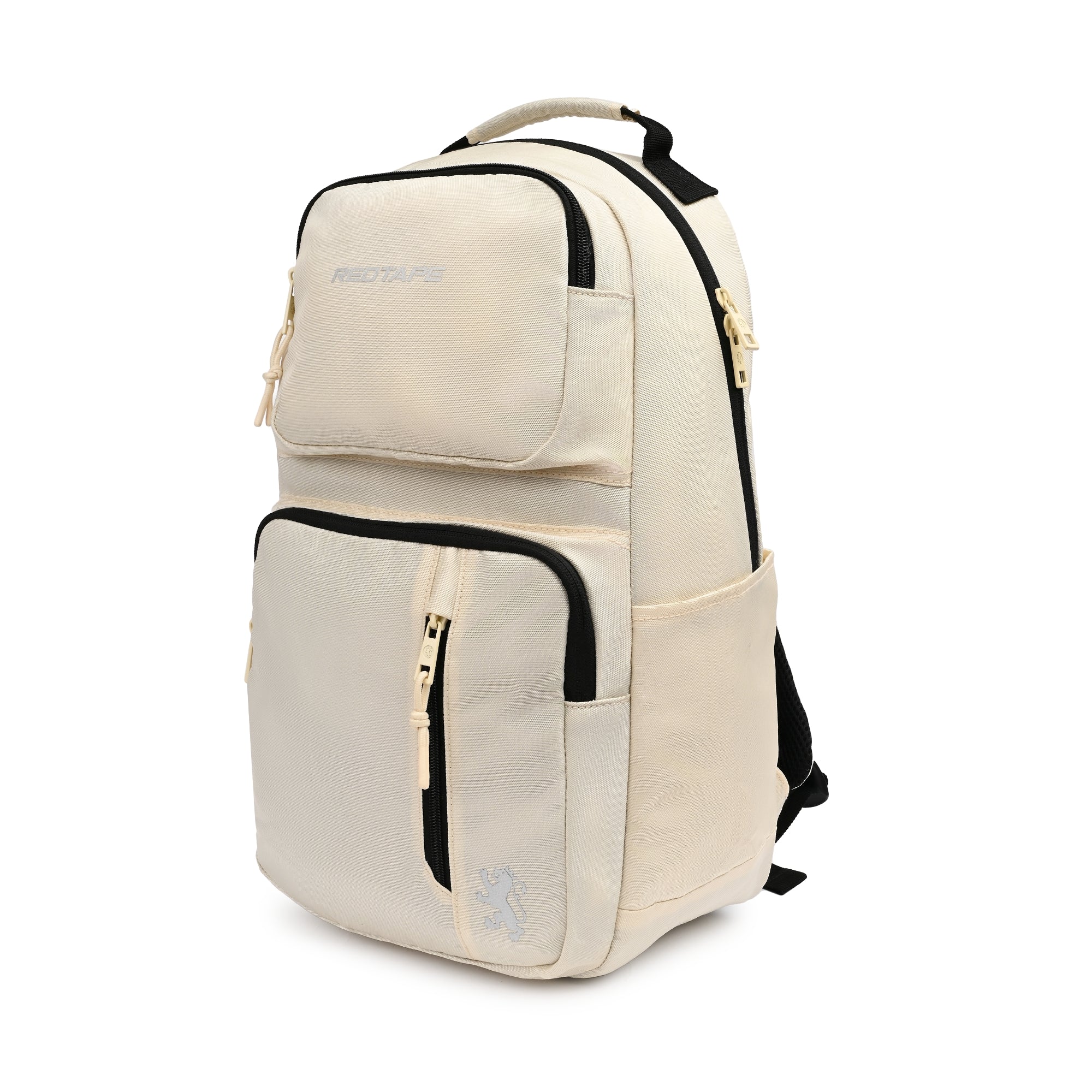 Beige Unisex 23L Polyester Laptop Backpack - Image 5