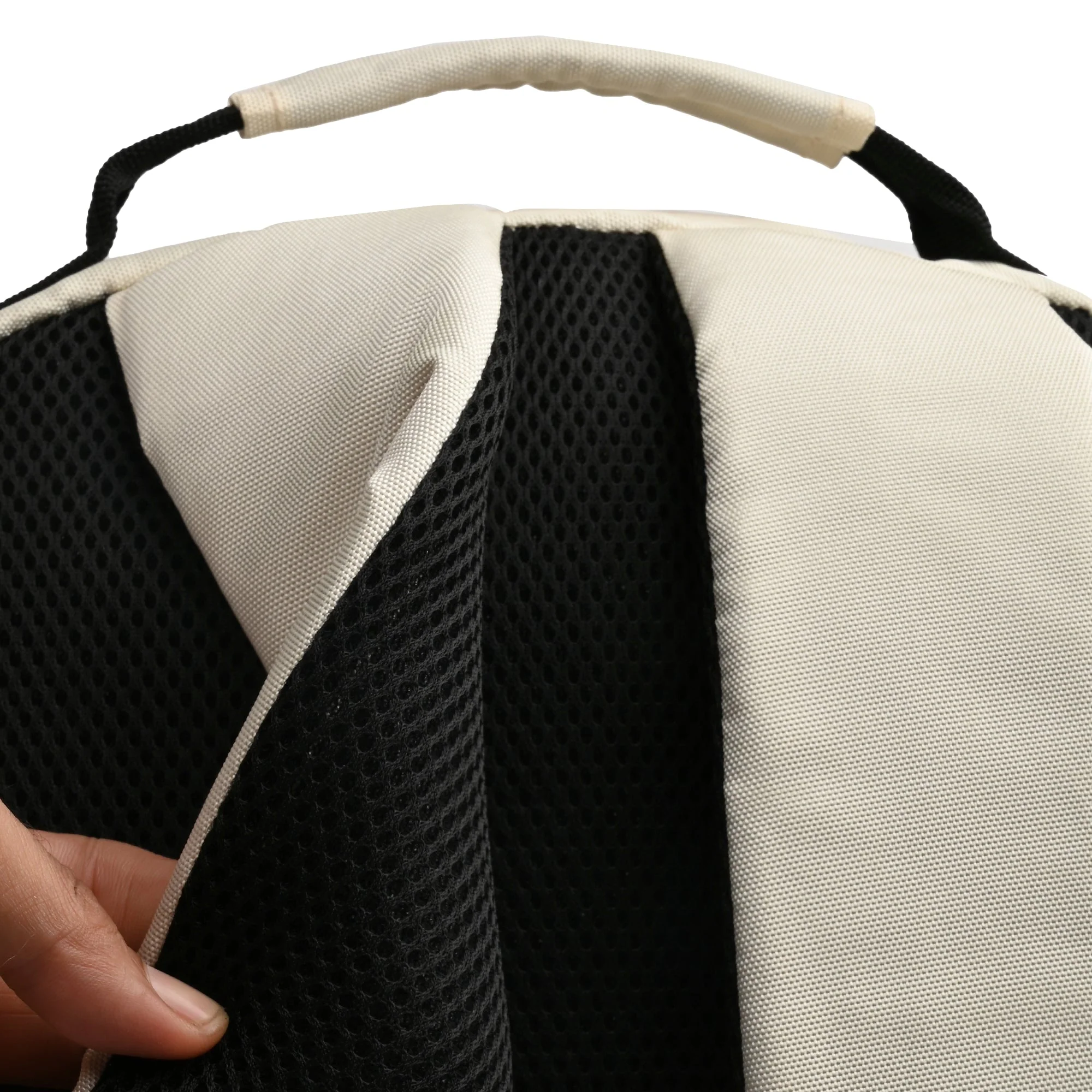 Beige Unisex 23L Polyester Laptop Backpack - Image 6