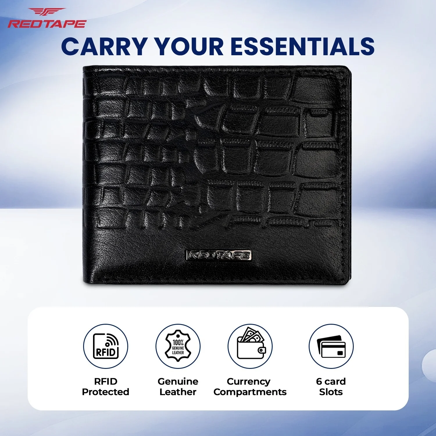 Black Men's Genuine Leather Bi-Fold Wallet - Image 4