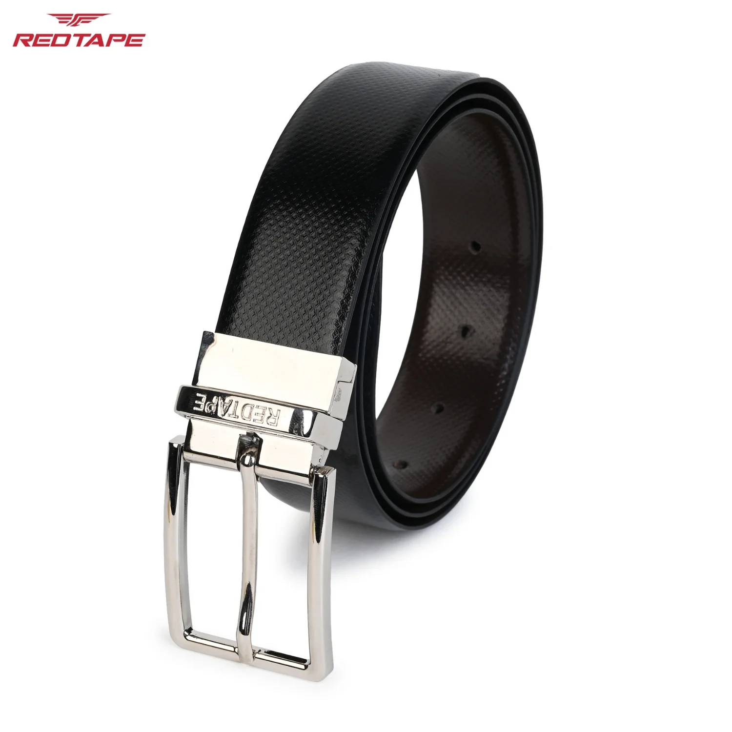 Black & Brown Formal Leather Belt for Men - Image 7