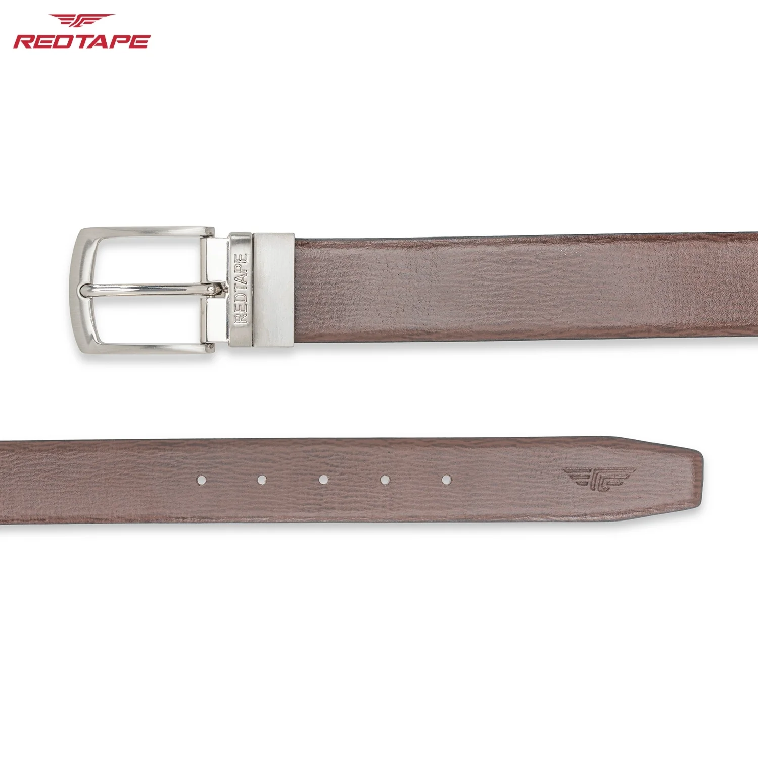 Black Brown Reversible Leather Belt for Men - Image 7