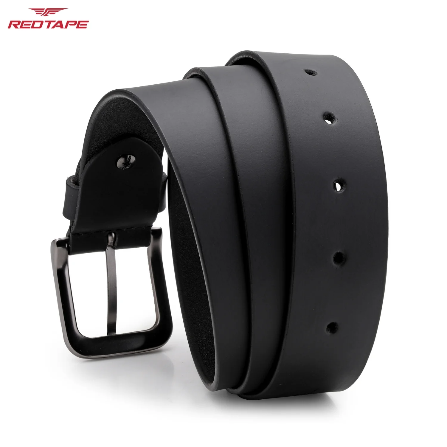 Black Formal Leather Belt for Men - Image 4