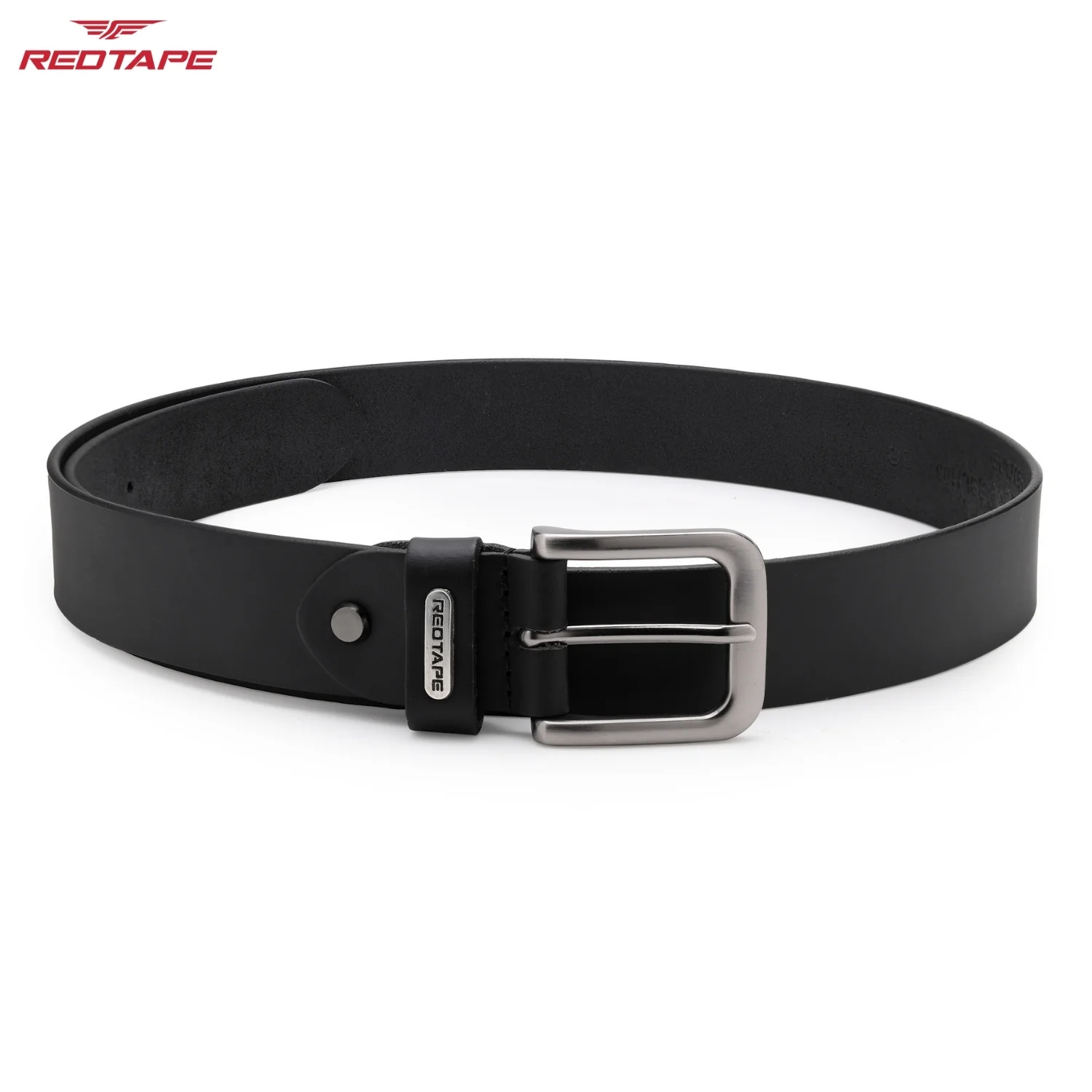 Black Formal Leather Belt for Men - Image 5