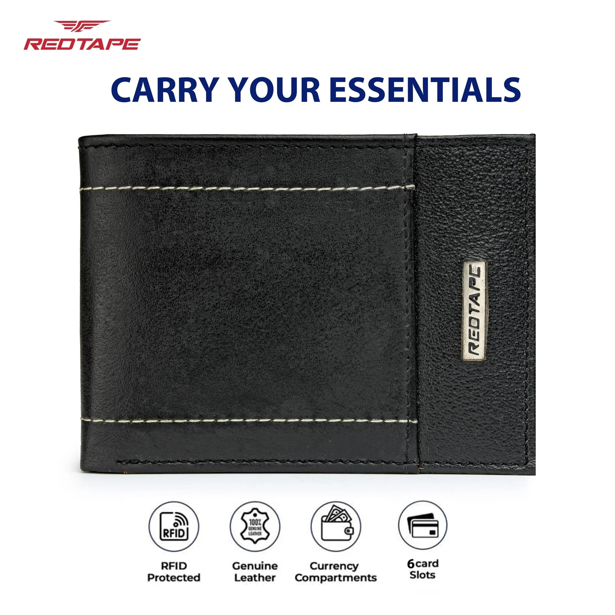 Black Genuine Leather Wallet for Men - Image 4
