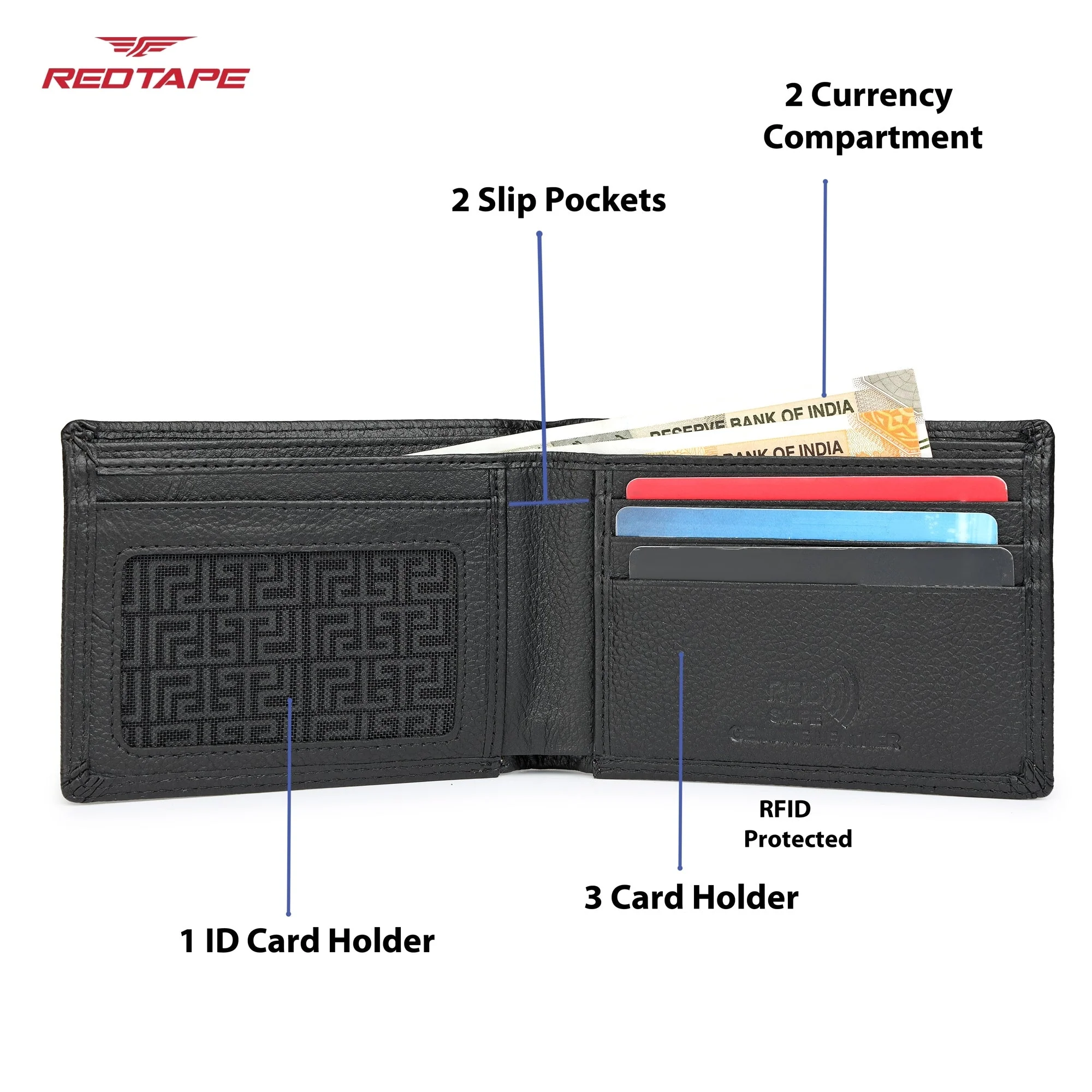 Black Genuine Leather Wallet for Men - Image 5