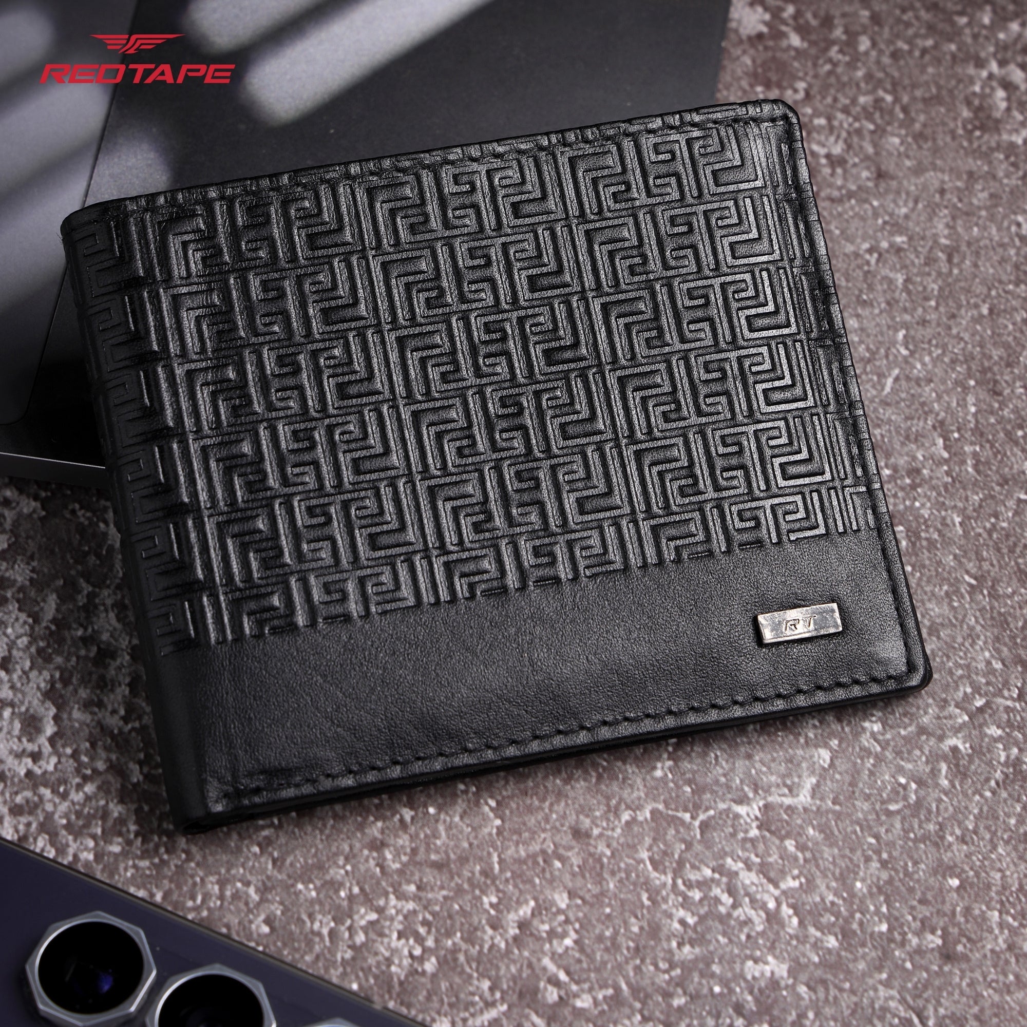 Black Genuine Leather RFID Blocking Wallet for Men - Image 3