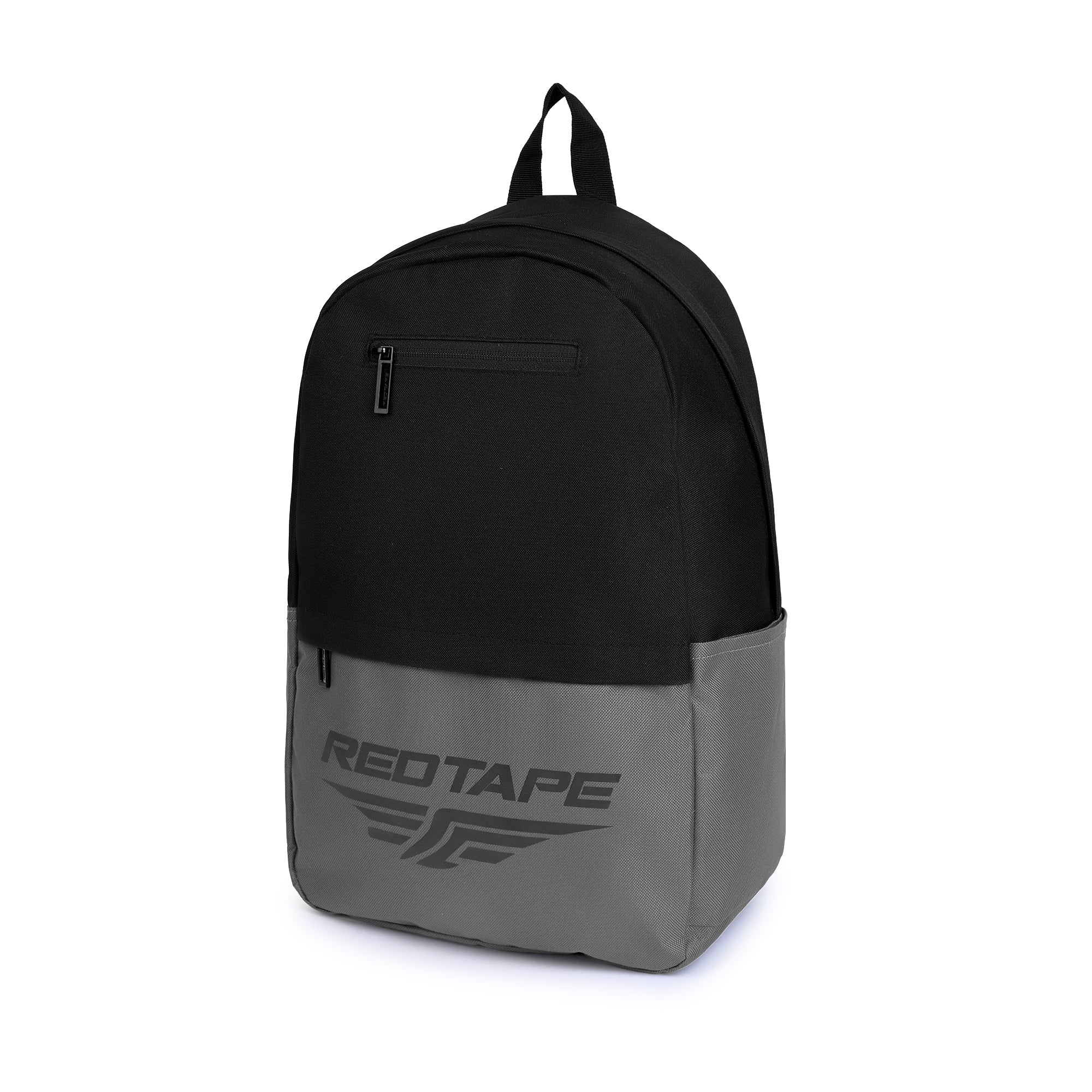 Black Grey Unisex 21.5L Polyester Laptop Backpack - Image 4