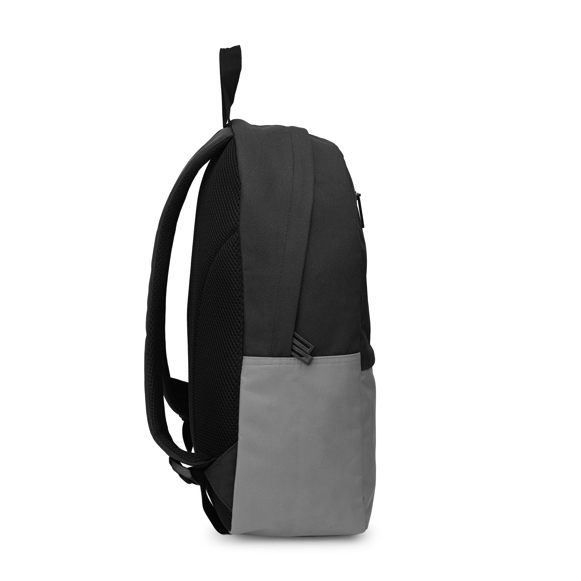 Black Grey Unisex 21.5L Polyester Laptop Backpack - Image 5