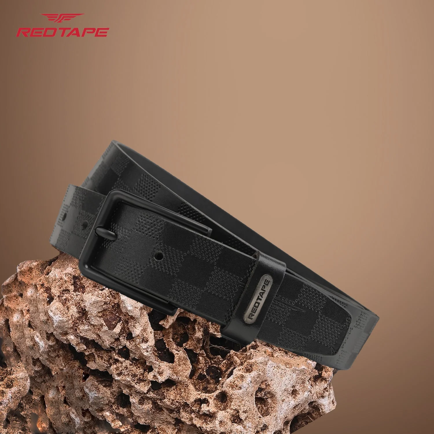 Black Men's Genuine Split Leather Belt - Image 2