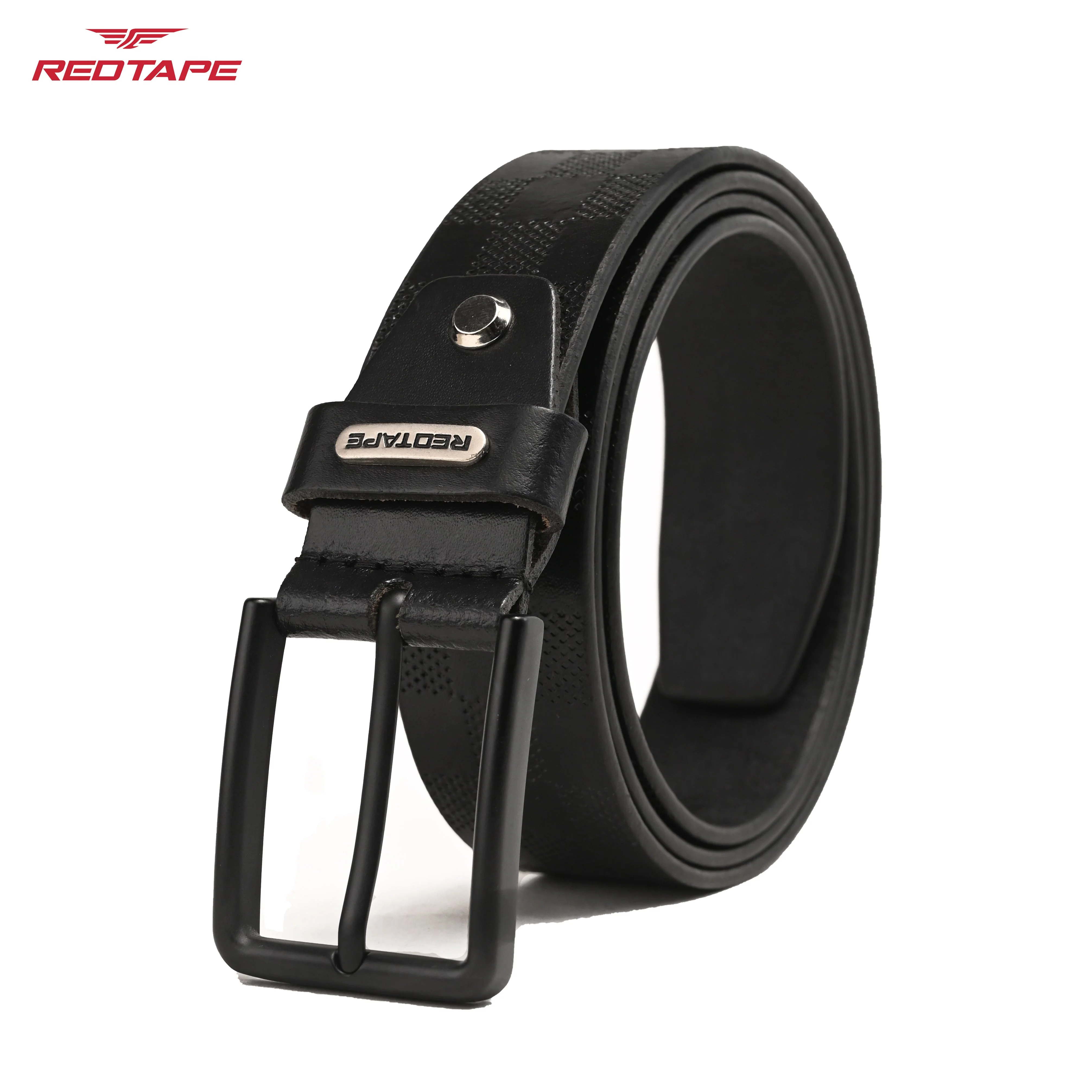 Black Men's Genuine Split Leather Belt - Image 4
