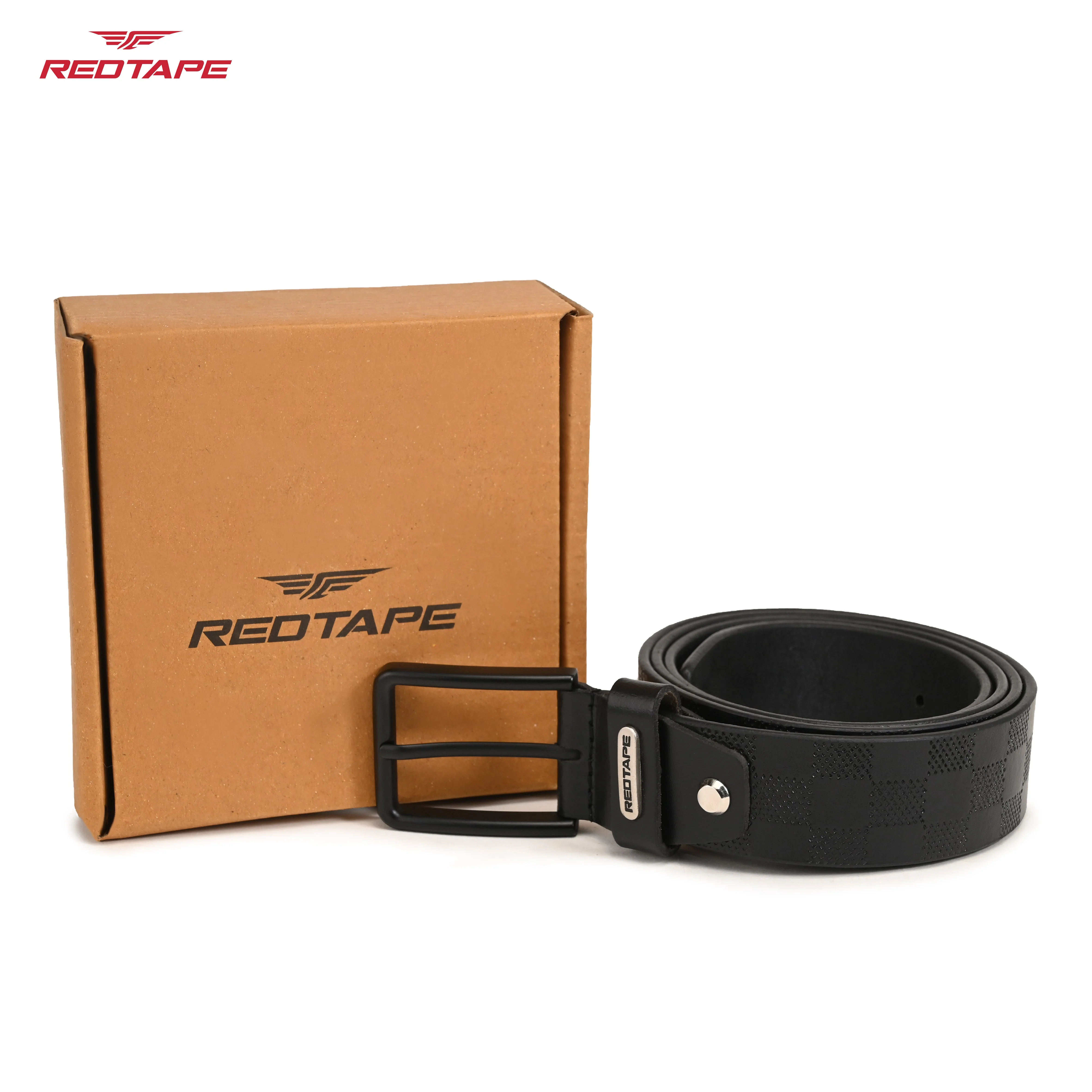 Black Men's Genuine Split Leather Belt - Image 5