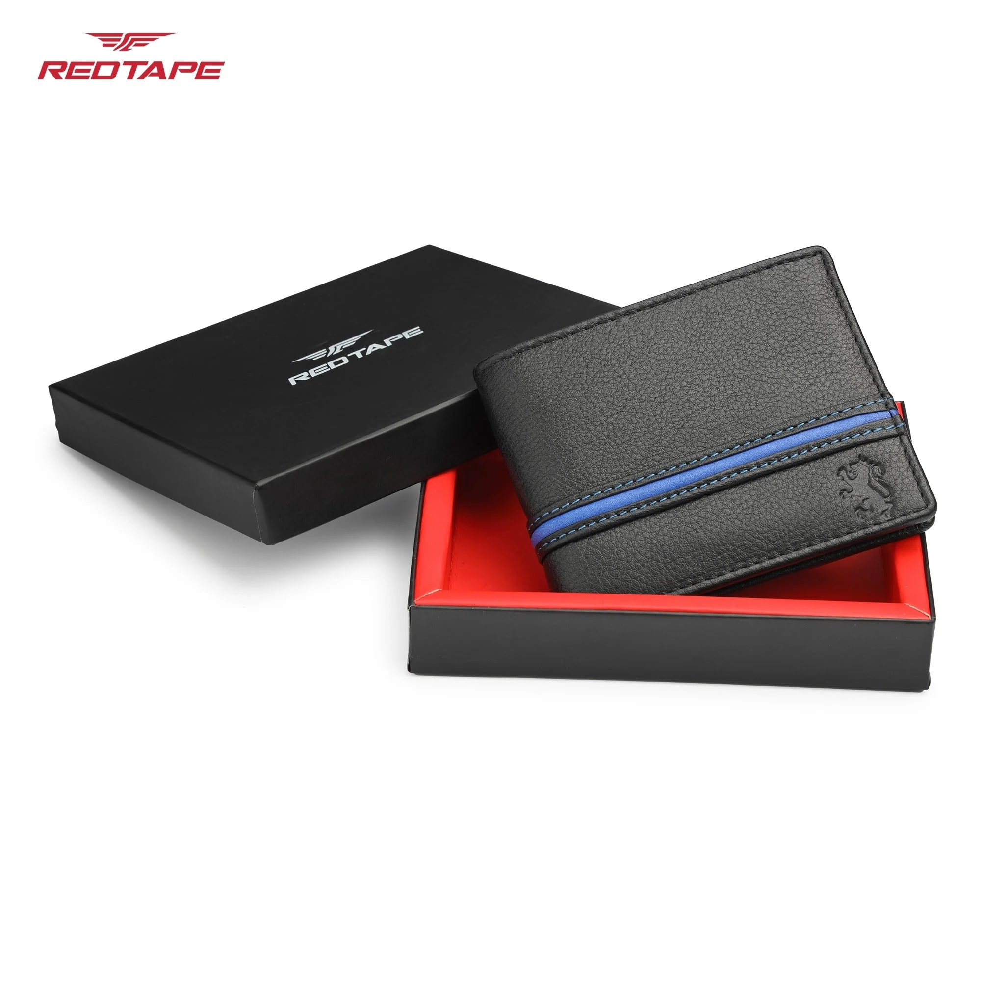 Black Navy Blue Genuine Leather Wallet for Men - Image 7