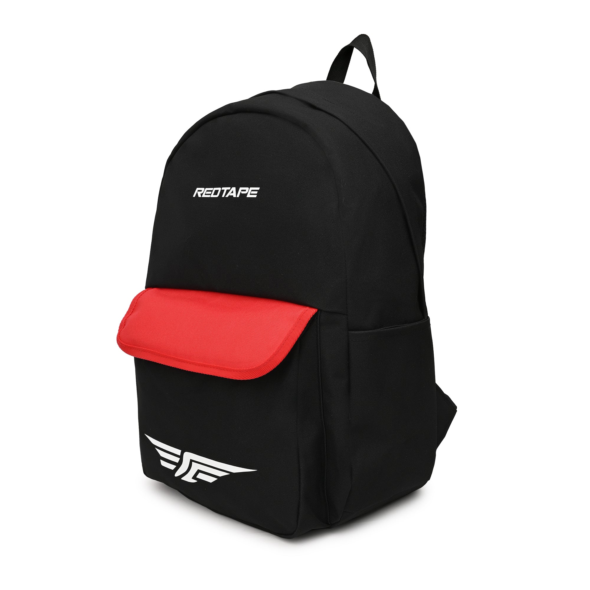 Black Red Unisex 23L Polyester Laptop Backpack - Image 4