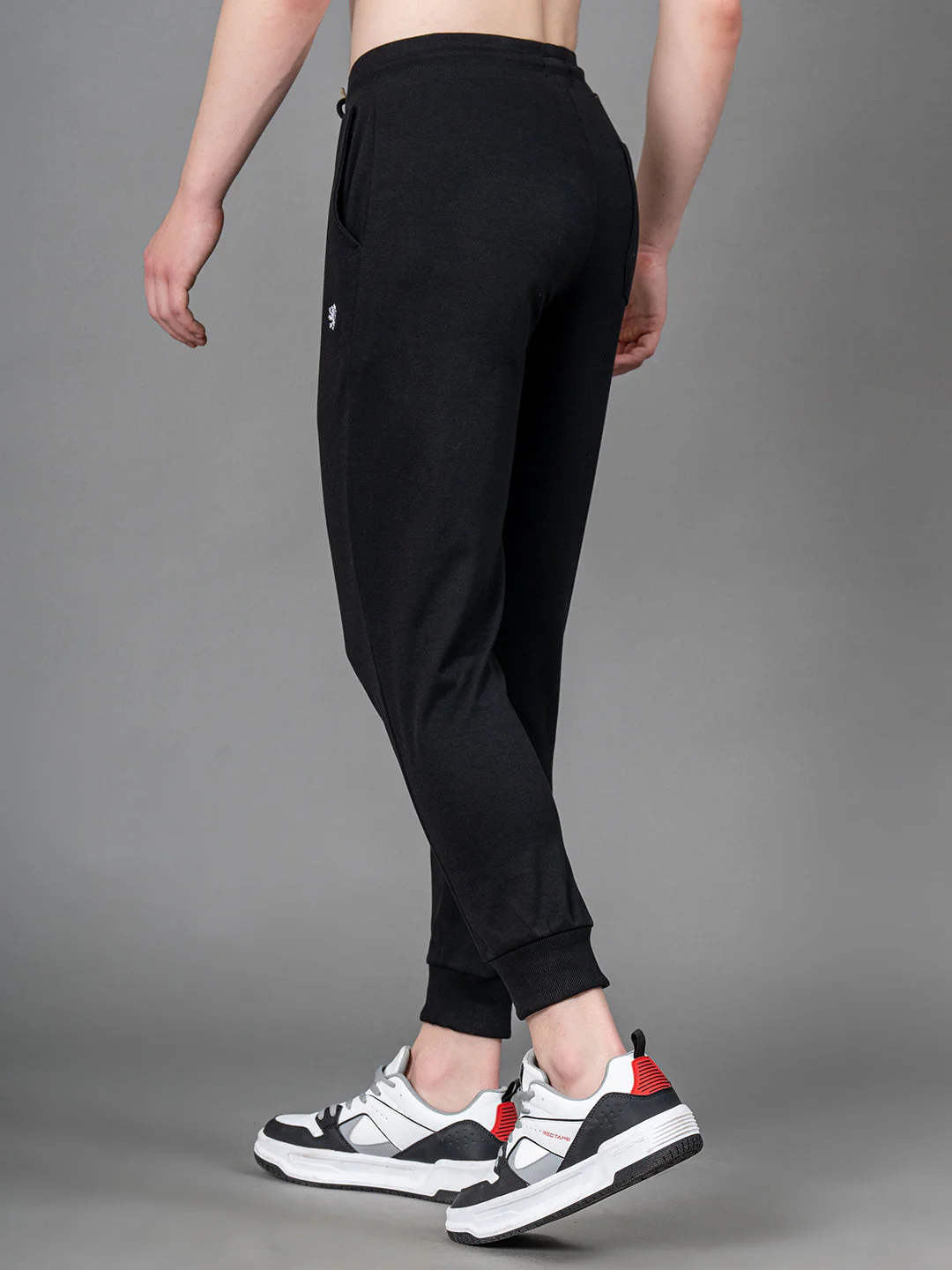 Black Solid Jogger for Men - Image 3