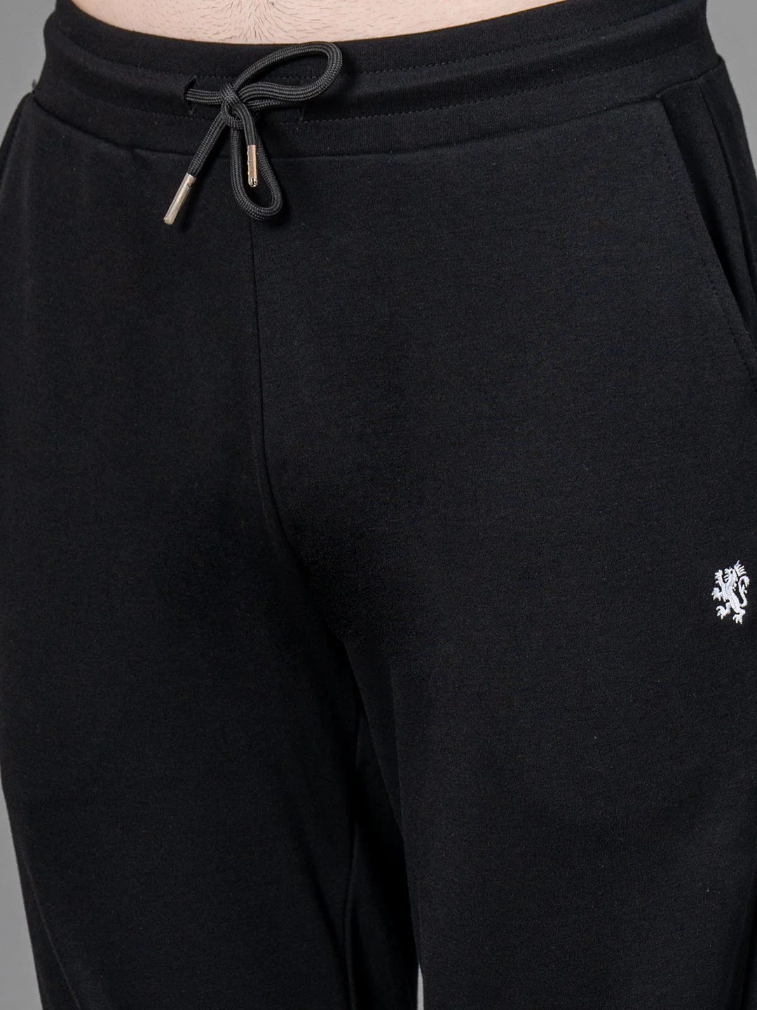 Black Solid Jogger for Men - Image 4