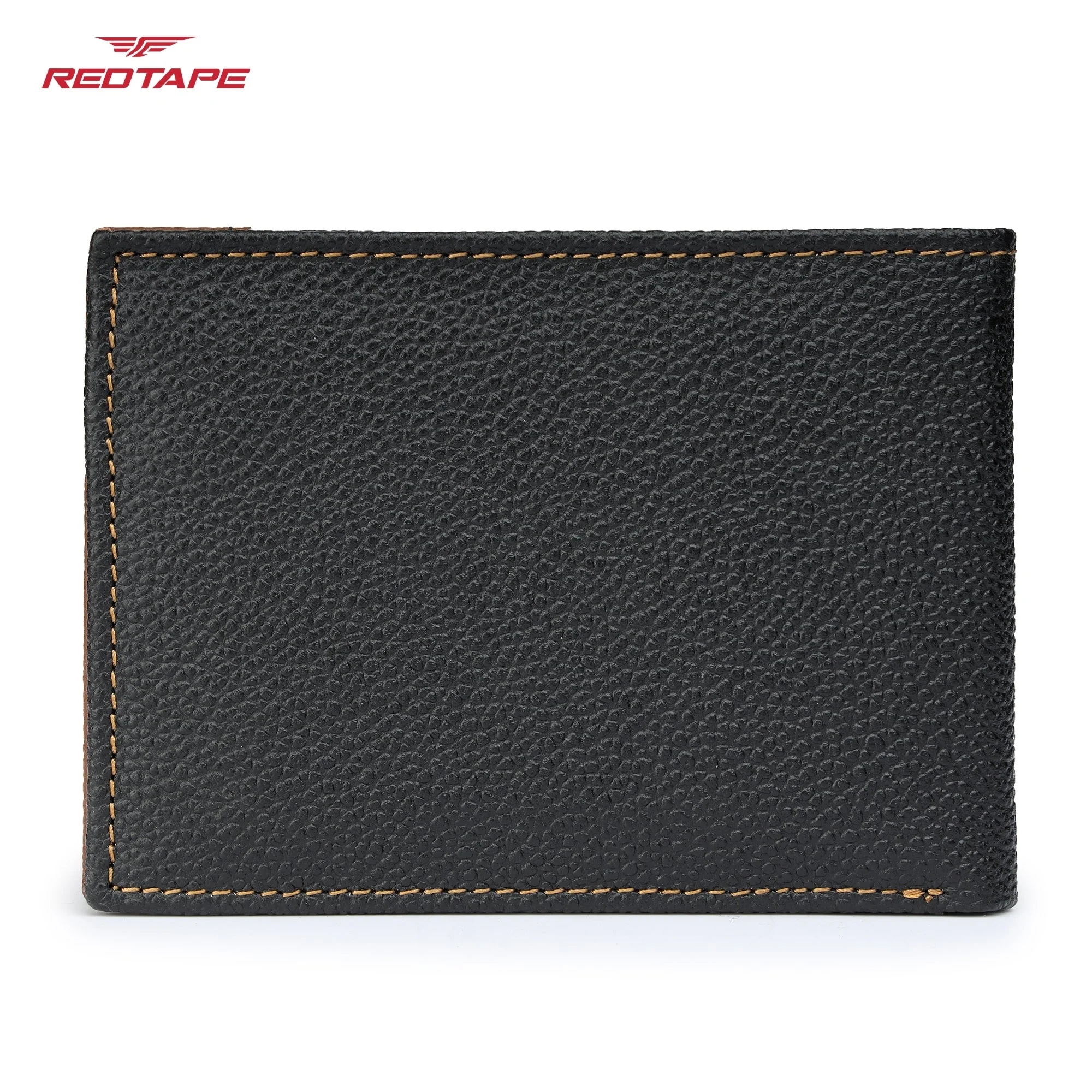 Black Tan Genuine Leather Wallet for Men - Image 6