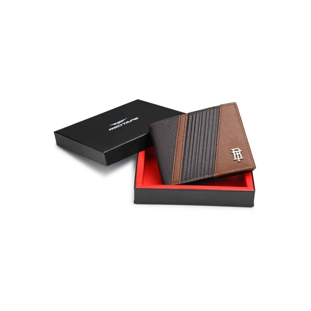 Black Tan Genuine Leather Wallet for Men - Image 7