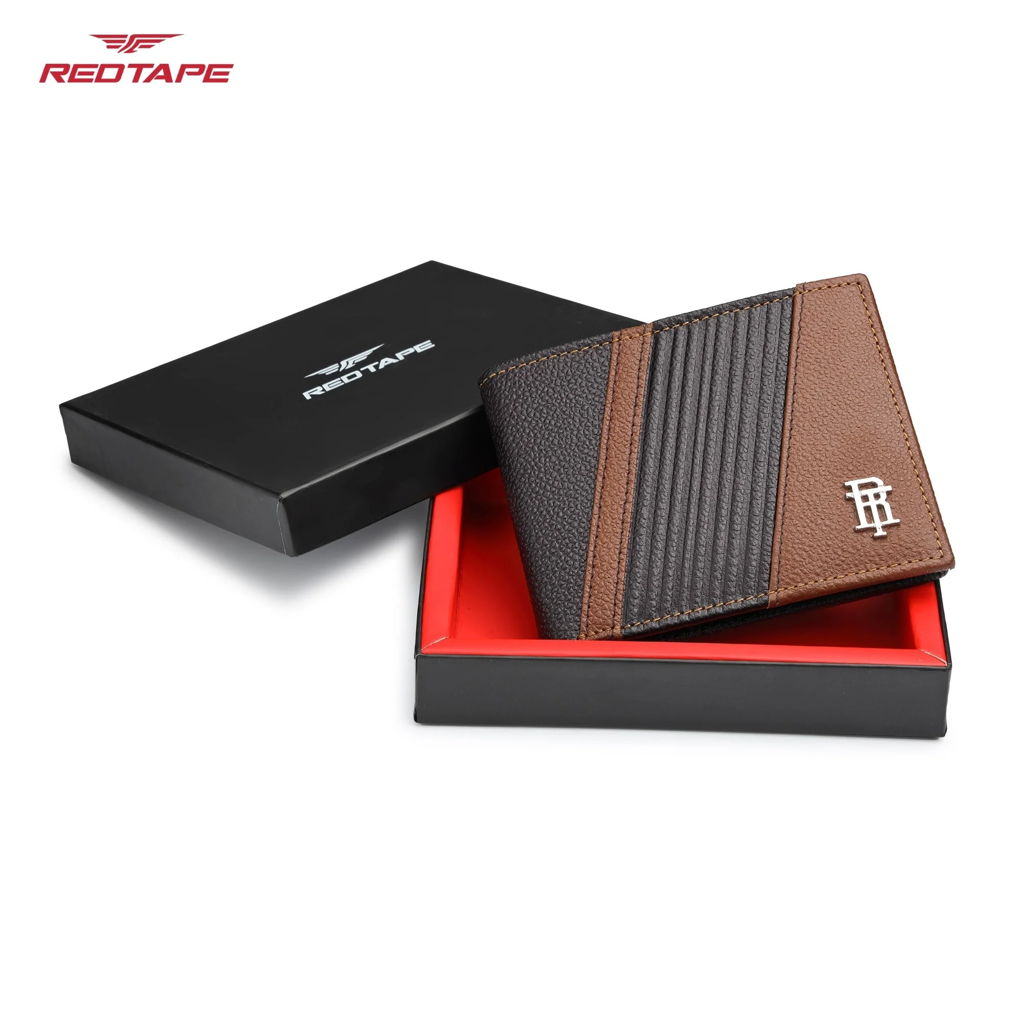 Black Tan Genuine Leather Wallet for Men - Image 8