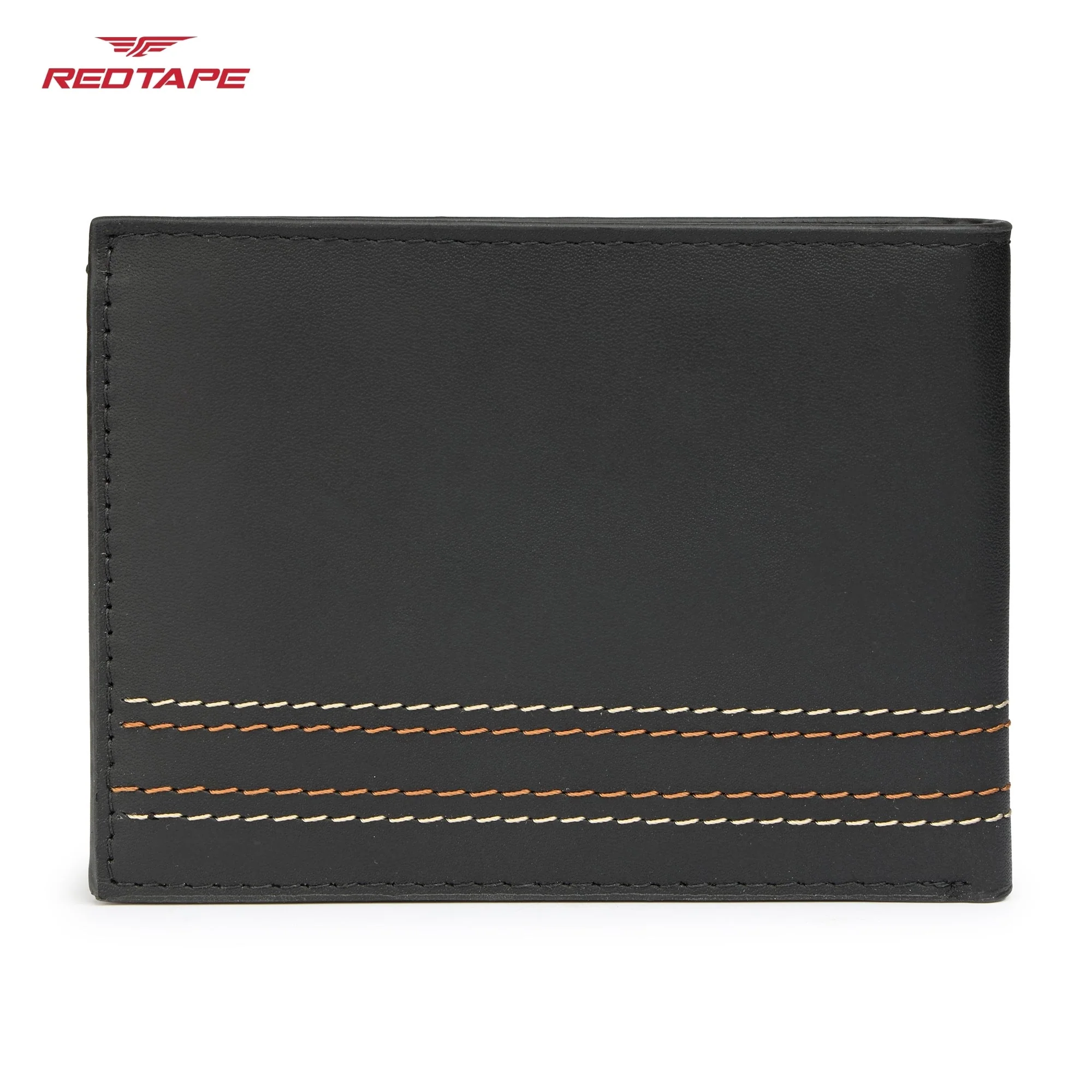 Black Tan Genuine Leather Wallet for Men - Image 6