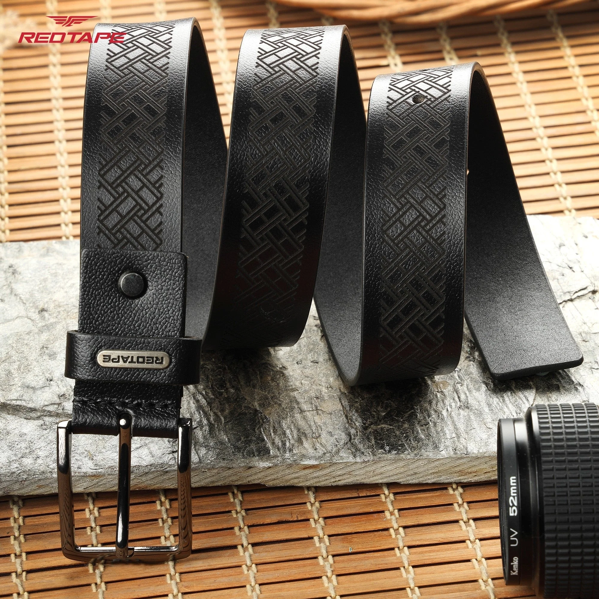 Black Genuine Leather Belt for Men - Image 2