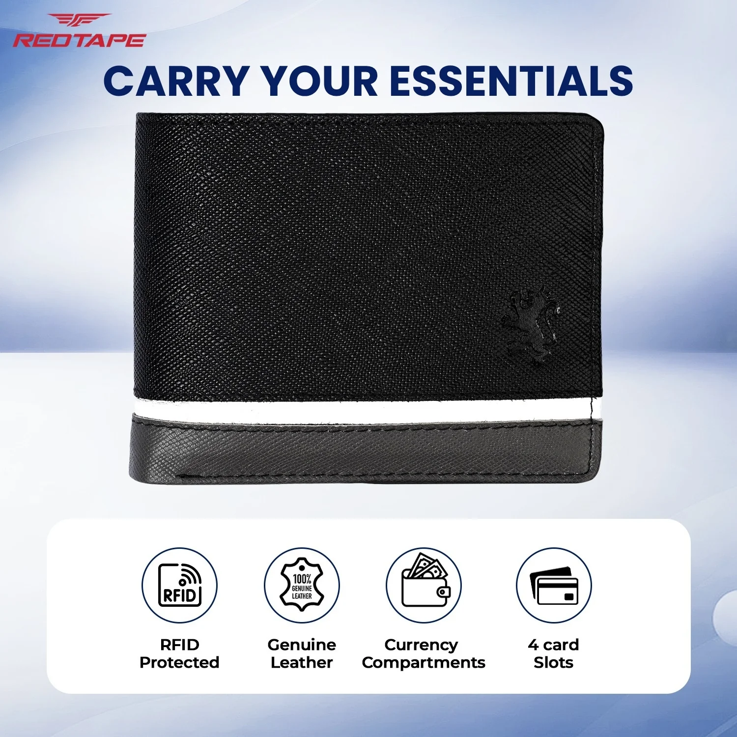 Black Mens Leather Wallet - Image 4