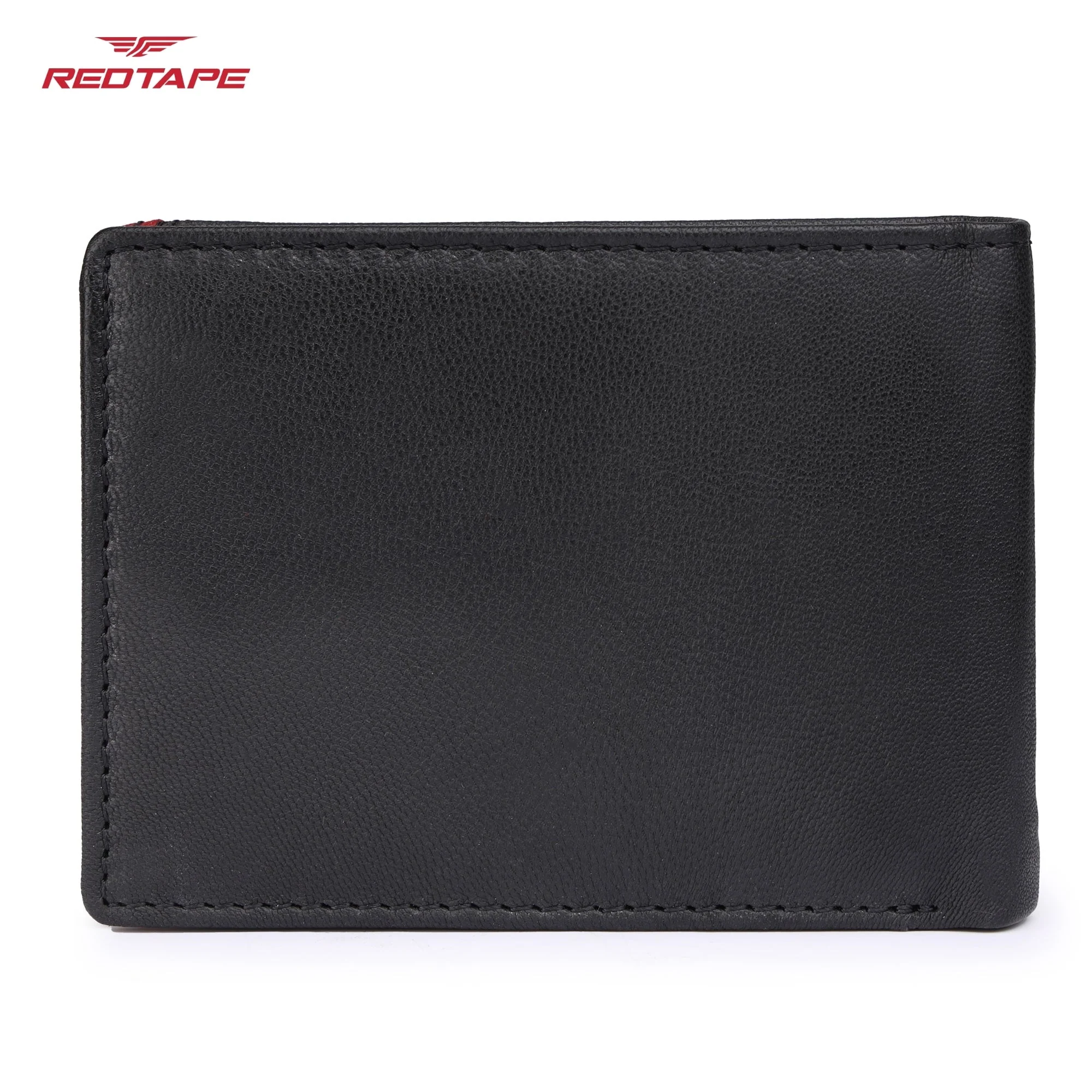 Black Red Genuine Leather Wallet for Men - Image 7