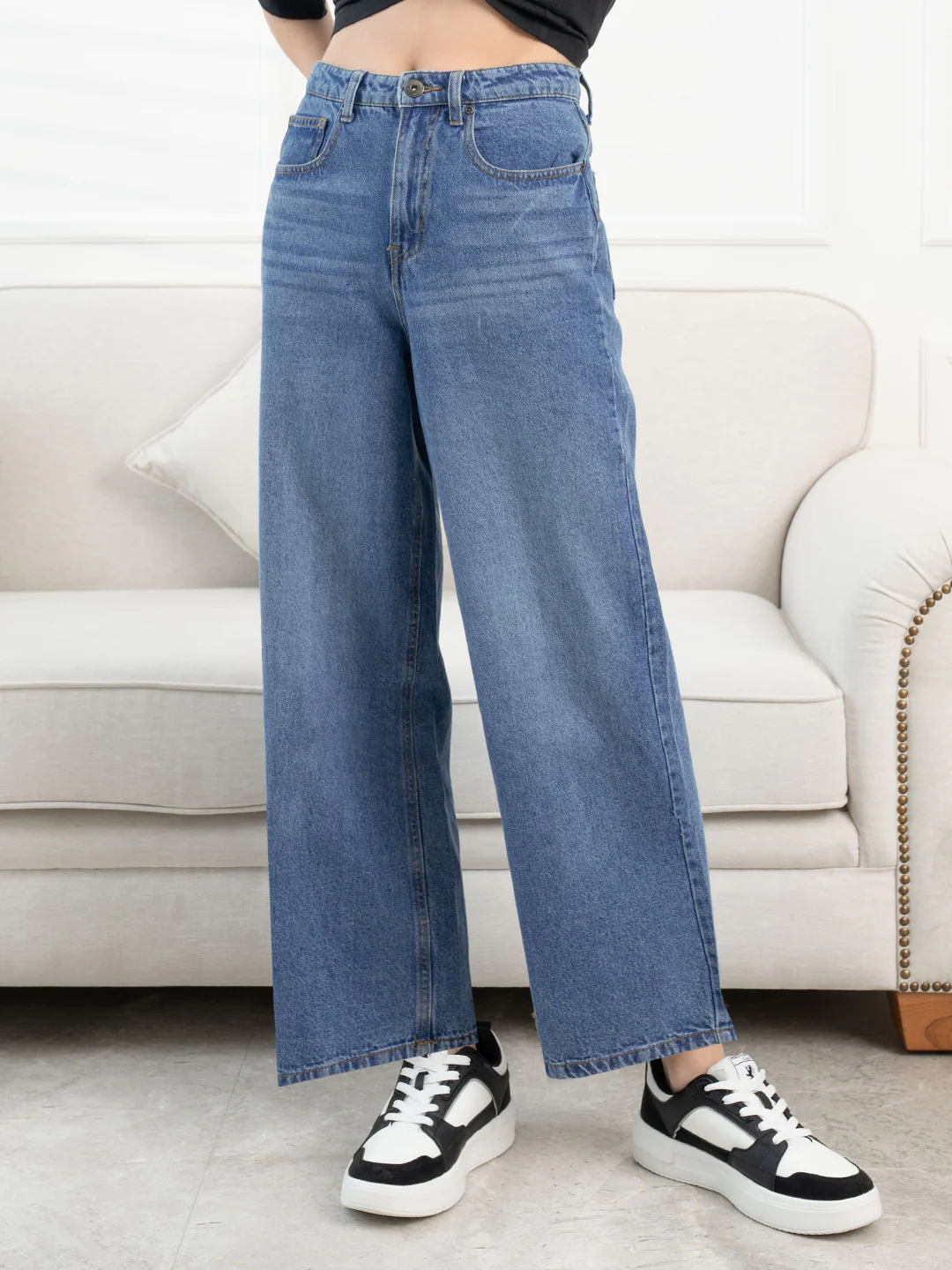 Blue-Denim-Women's-Wide-Leg-Denim - Image 3