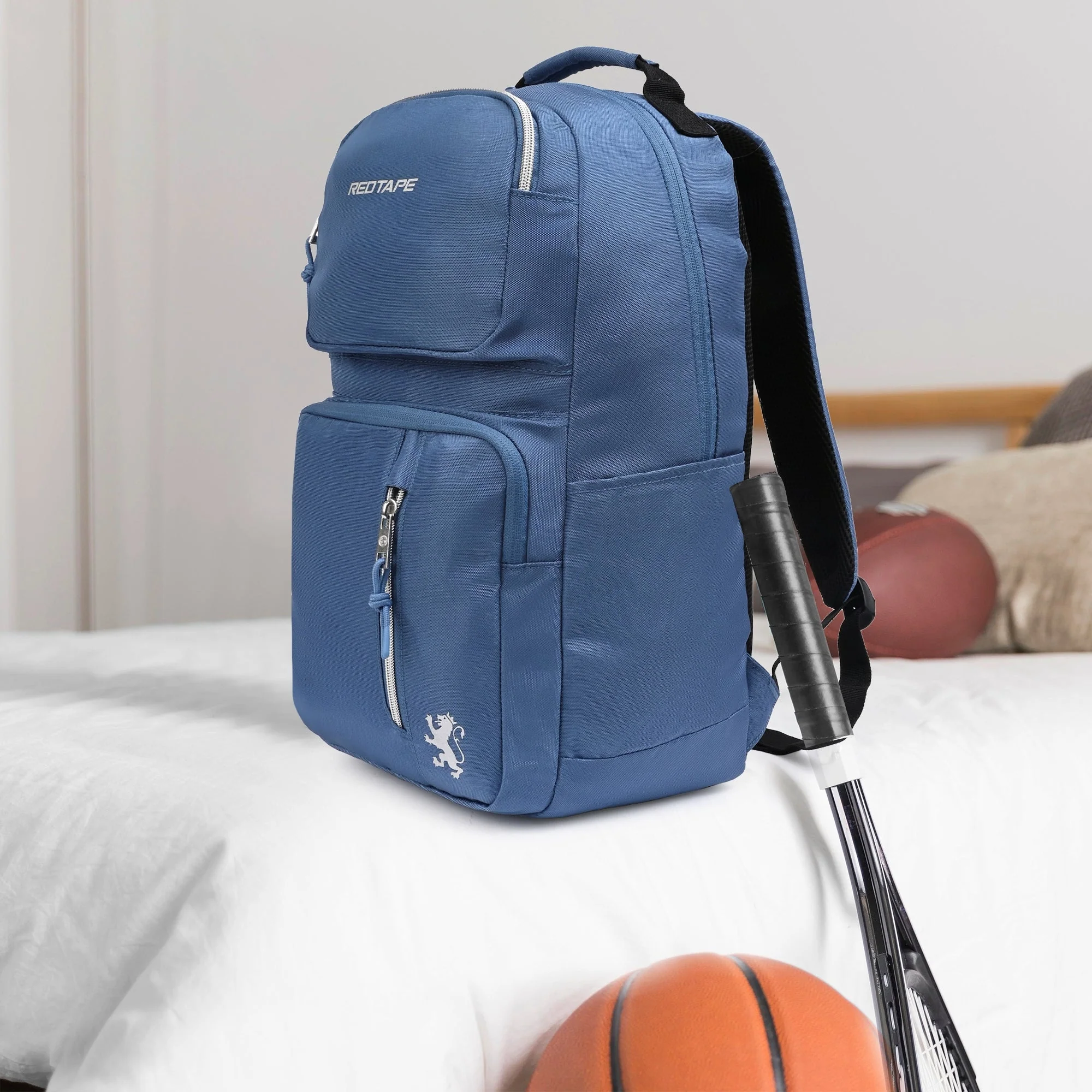 Blue Unisex 23L Polyester Laptop Backpack - Image 6