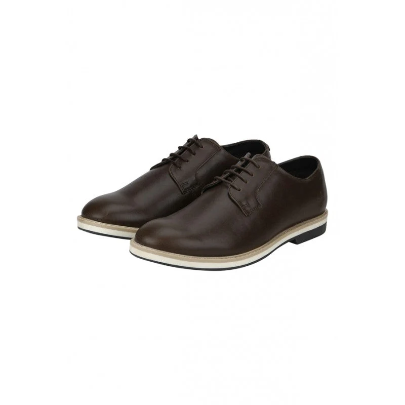 Men Brown Derby Shoes - Image 4