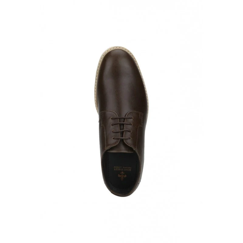 Men Brown Derby Shoes - Image 5