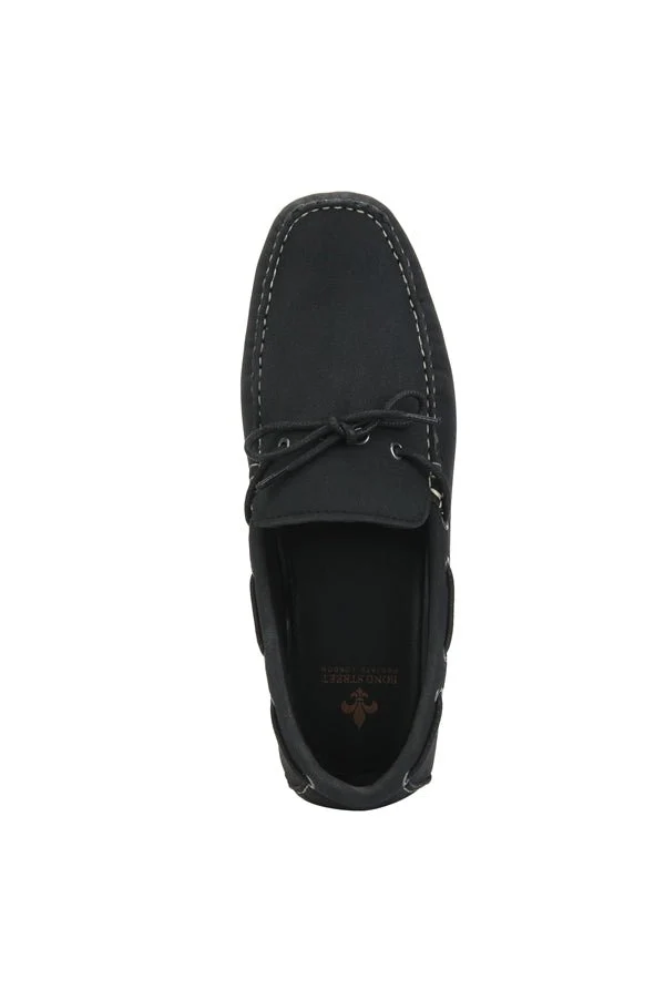 Men Black Boat Shoes - Image 5