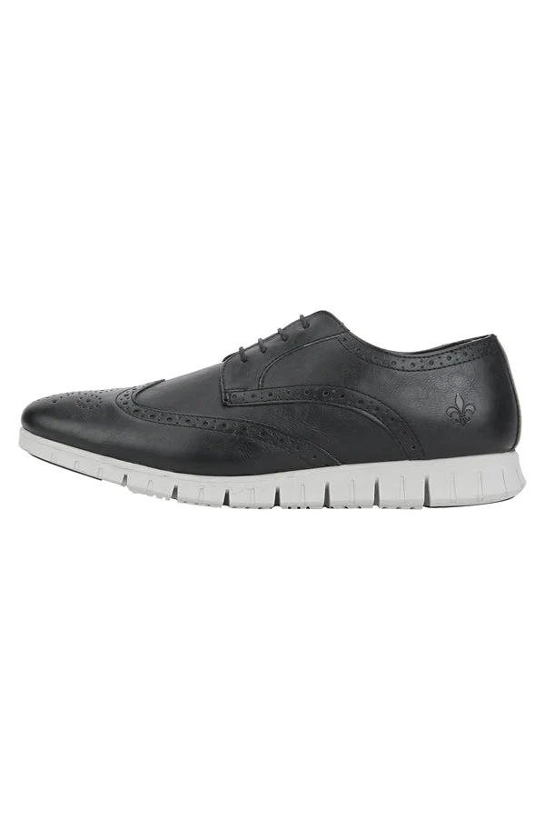 Men Black Brogue Shoes - Image 11