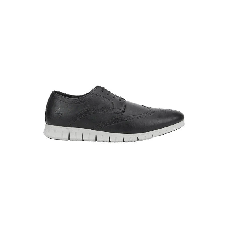 Men Black Brogue Shoes - Image 2