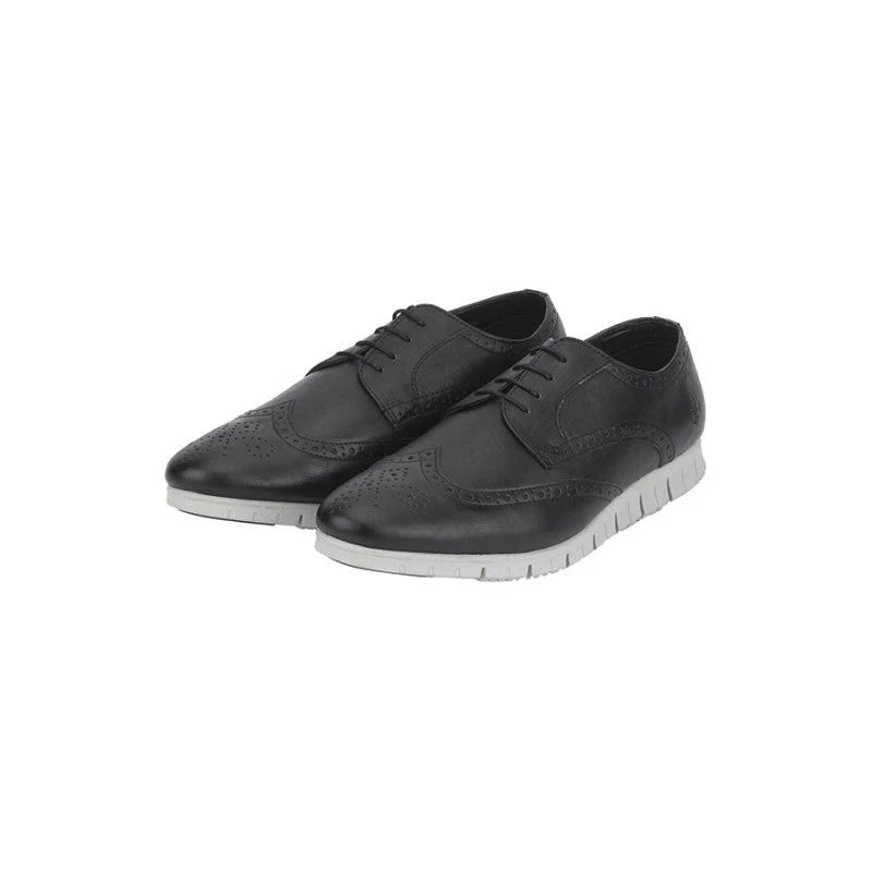 Men Black Brogue Shoes - Image 3