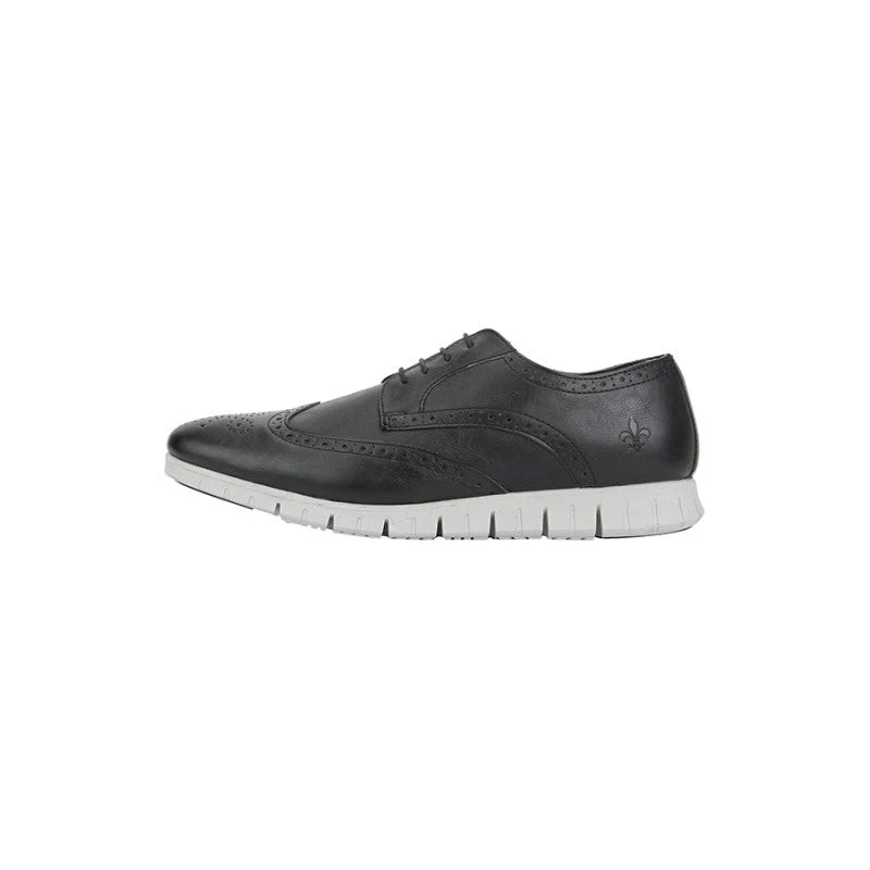Men Black Brogue Shoes - Image 4