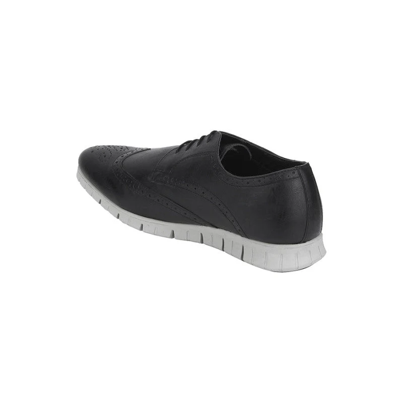 Men Black Brogue Shoes - Image 5