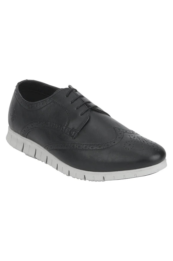 Men Black Brogue Shoes - Image 9