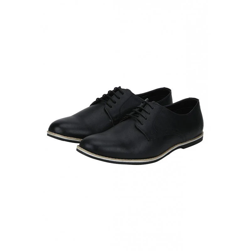 Men Black Derby Shoes - Image 4