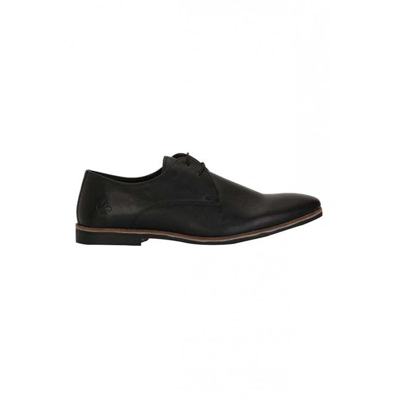 Men Black Derby Shoes - Image 2