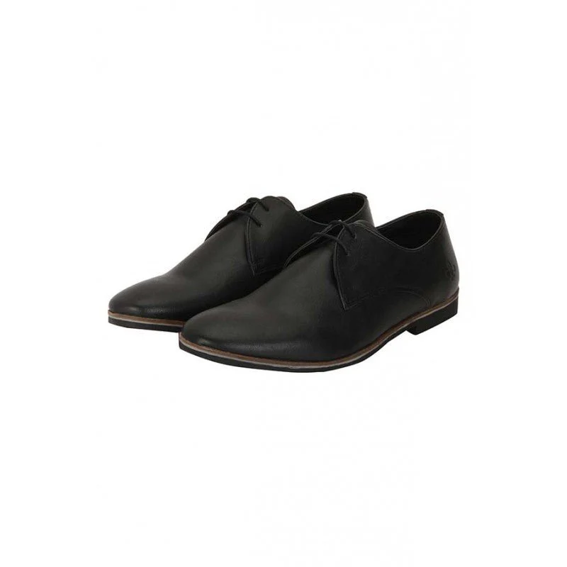 Men Black Derby Shoes - Image 3