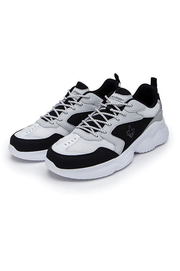 Men Black & White Sneakers - Image 5