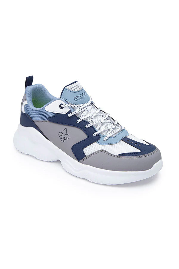 Men Blue & Grey Sneakers - Image 2