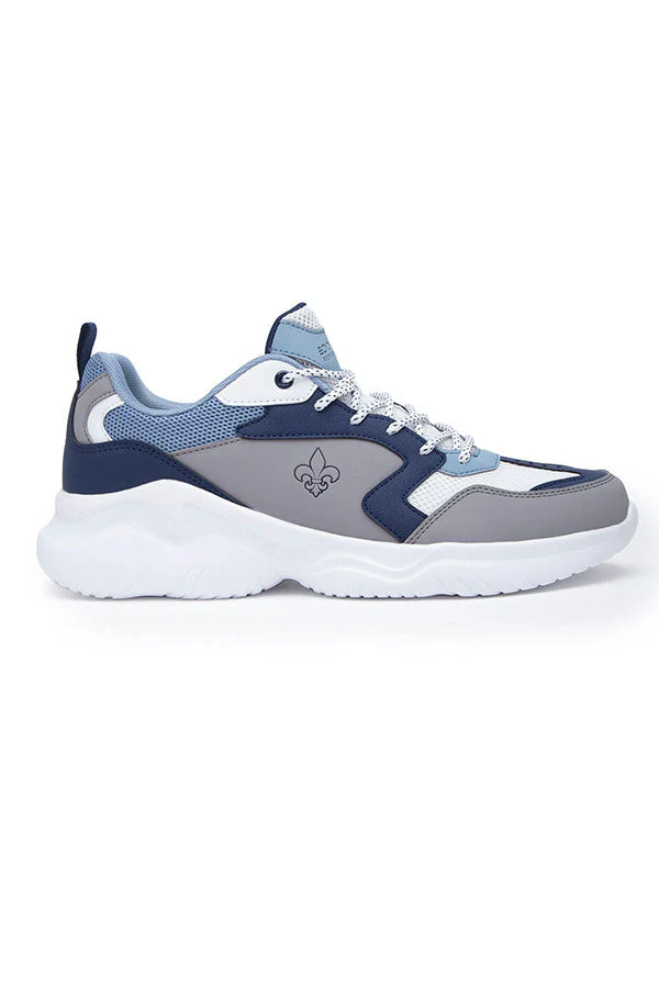 Men Blue & Grey Sneakers - Image 3