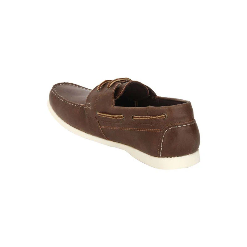 Men Brown Boat Shoes - Image 5